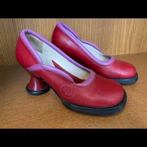 Fluevog Mini Lily Darling (discontinued) red/mauve